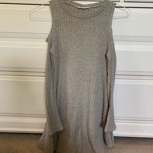 Cold shoulder sweater dress